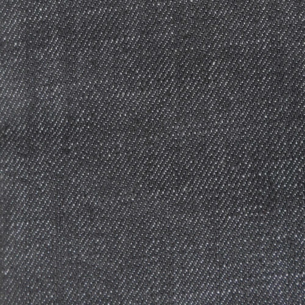11.5 Ounce Black cotton by cotton Sulphur Cross Slub Denim Fabric