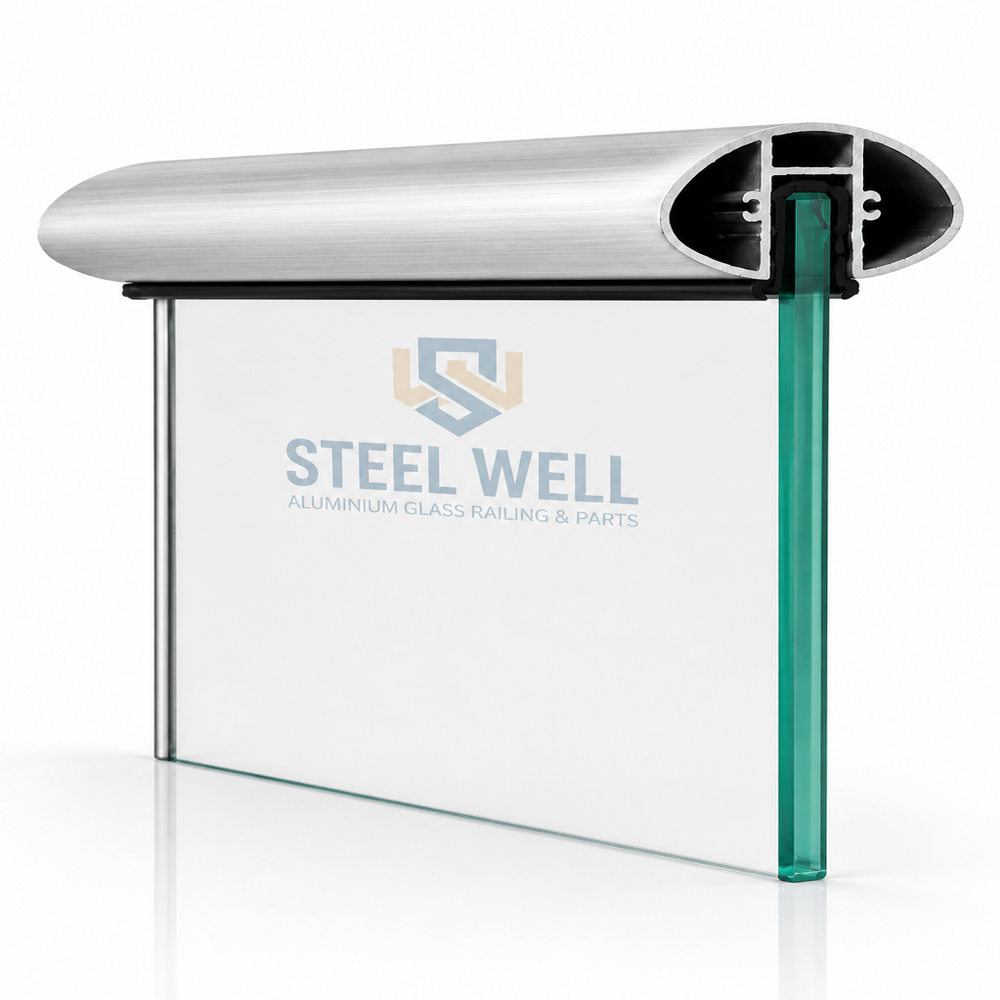aluminium top rail pipe/aluminium modern railing pipe/aluminium railing system pipe/aluminium powder coated top pipe/aluminium railing pipe India