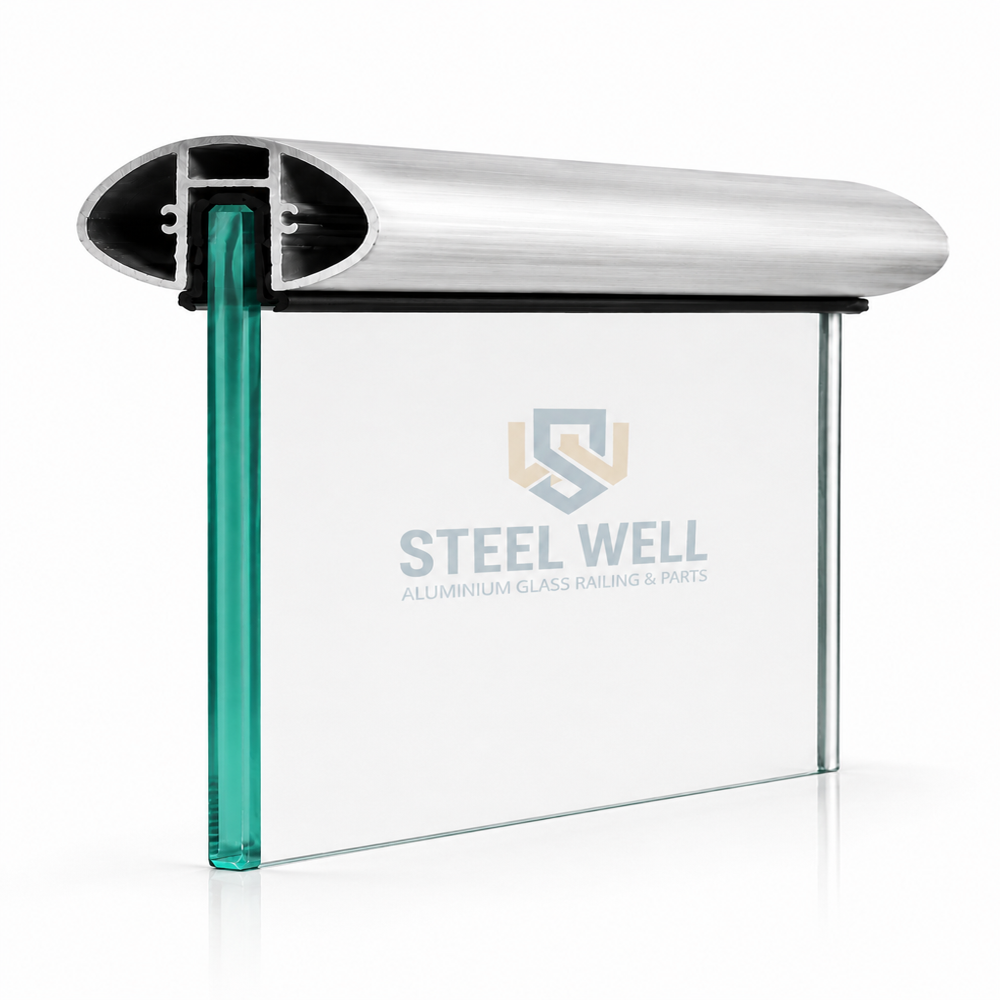 aluminium railing eye top pipe/aluminium pipe for glass railing/aluminium railing top pipe price/aluminium handrail supplier India