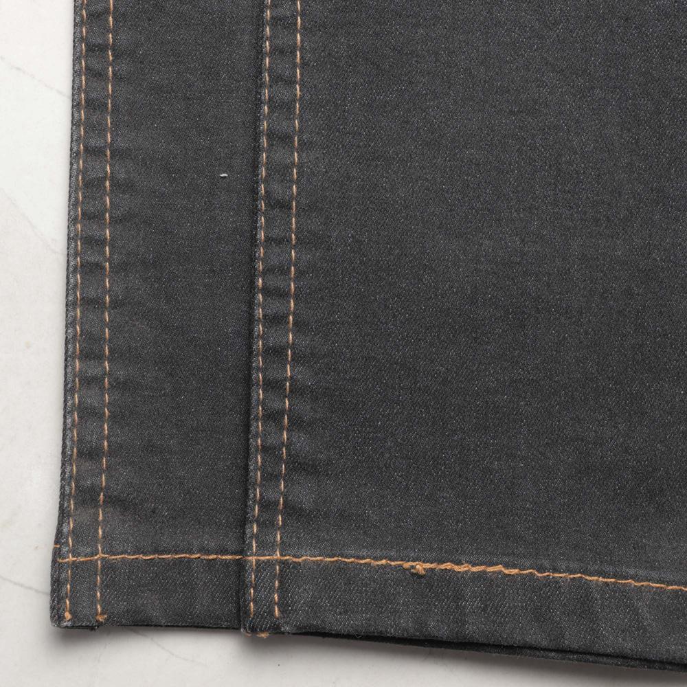 12.5 Ounce Black Cotton By Cotton Sulpur Spandex Denim Fabric - Attributes: Washable