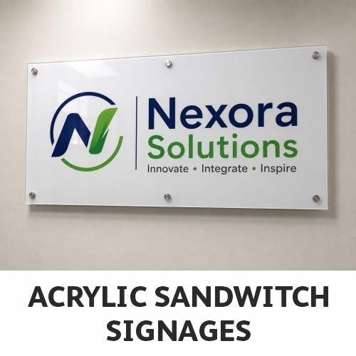 Acrylic Sandwich Signages