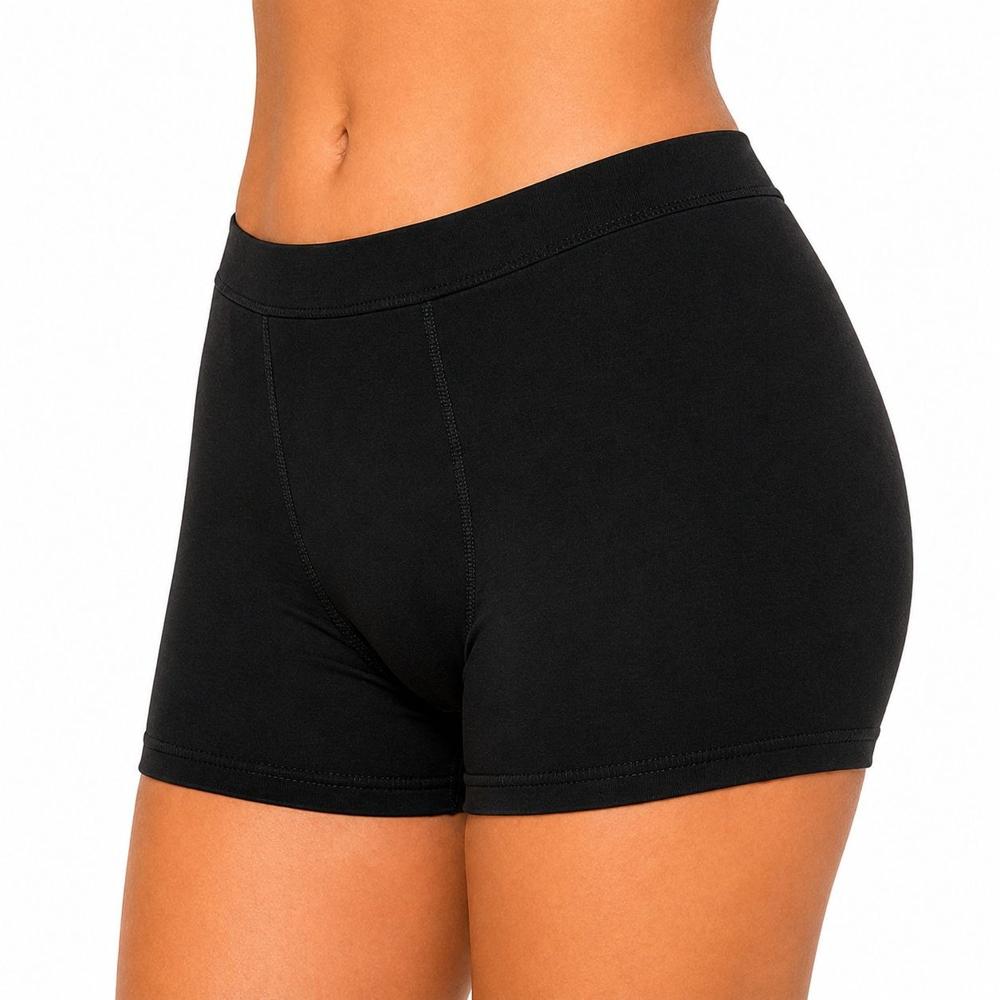 Boyshort Period Panty - Color: Black