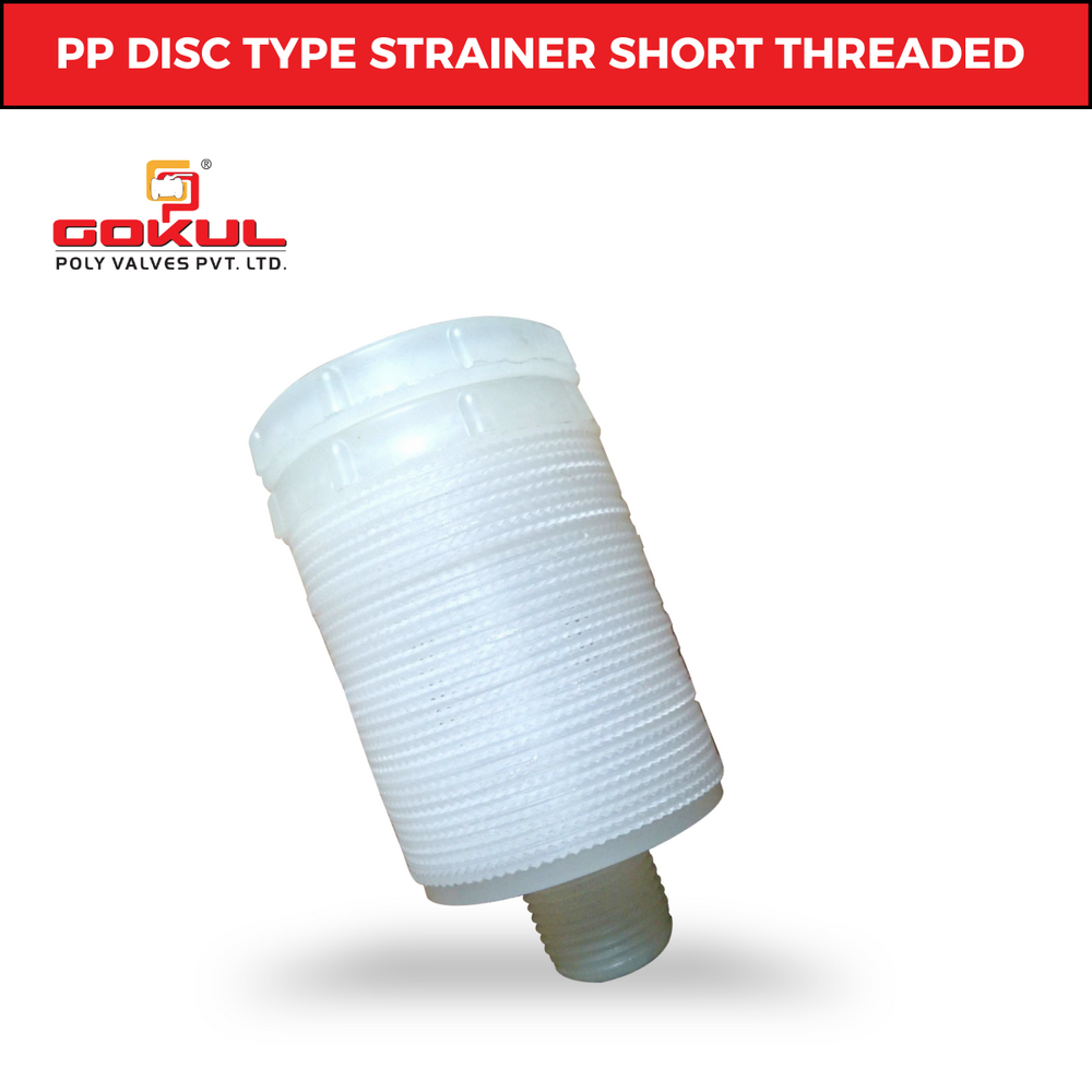 Pp Disc Type Strainer With Nut & Washer.