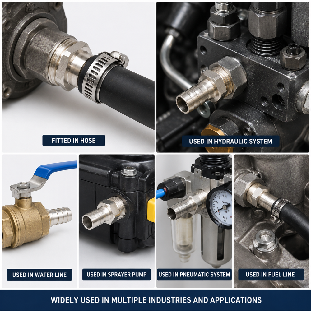 CNC Turned Brass Hose Tail Adaptors & Valves