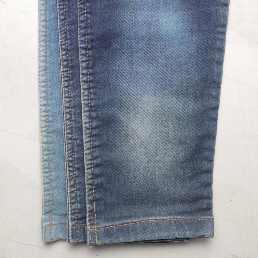 13.5 Ounce Cotton by Cotton Knitted Lycra Indigo Denim Fabric