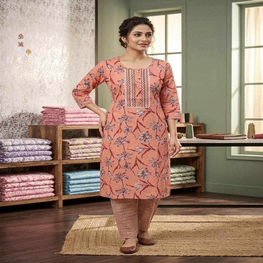 Cotton Kurti pant set