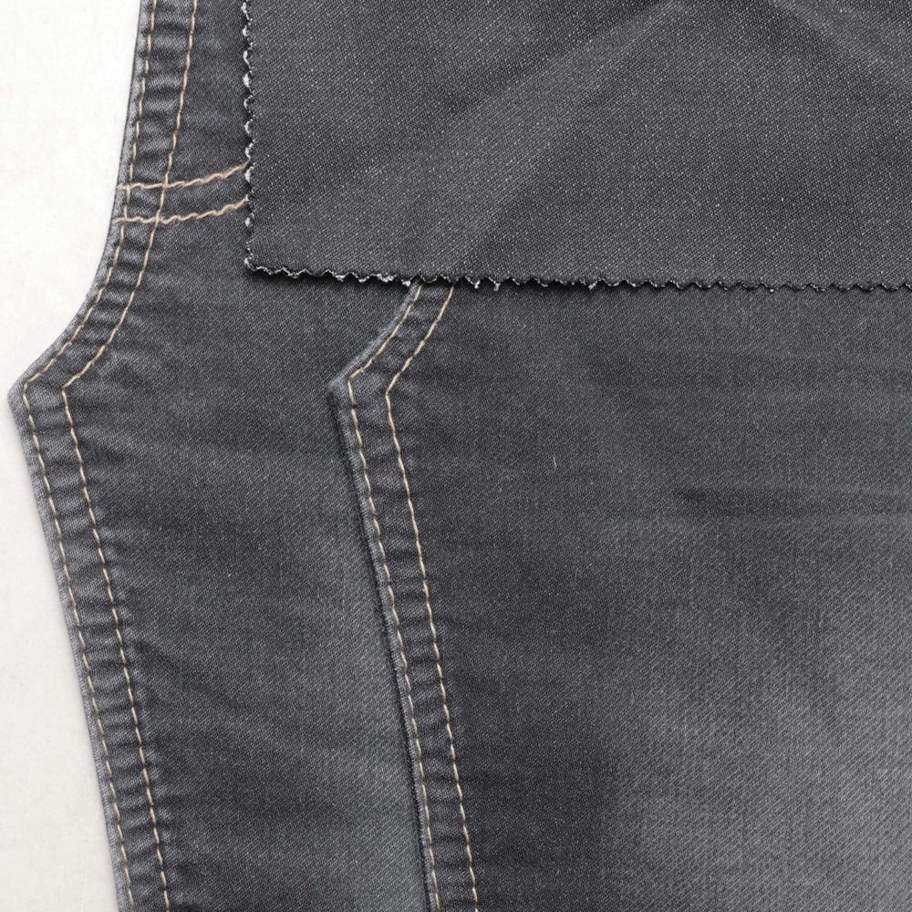 13.5 Ounce Black Cotton by Cotton Knitted Lycra Sulphur Denim Fabric