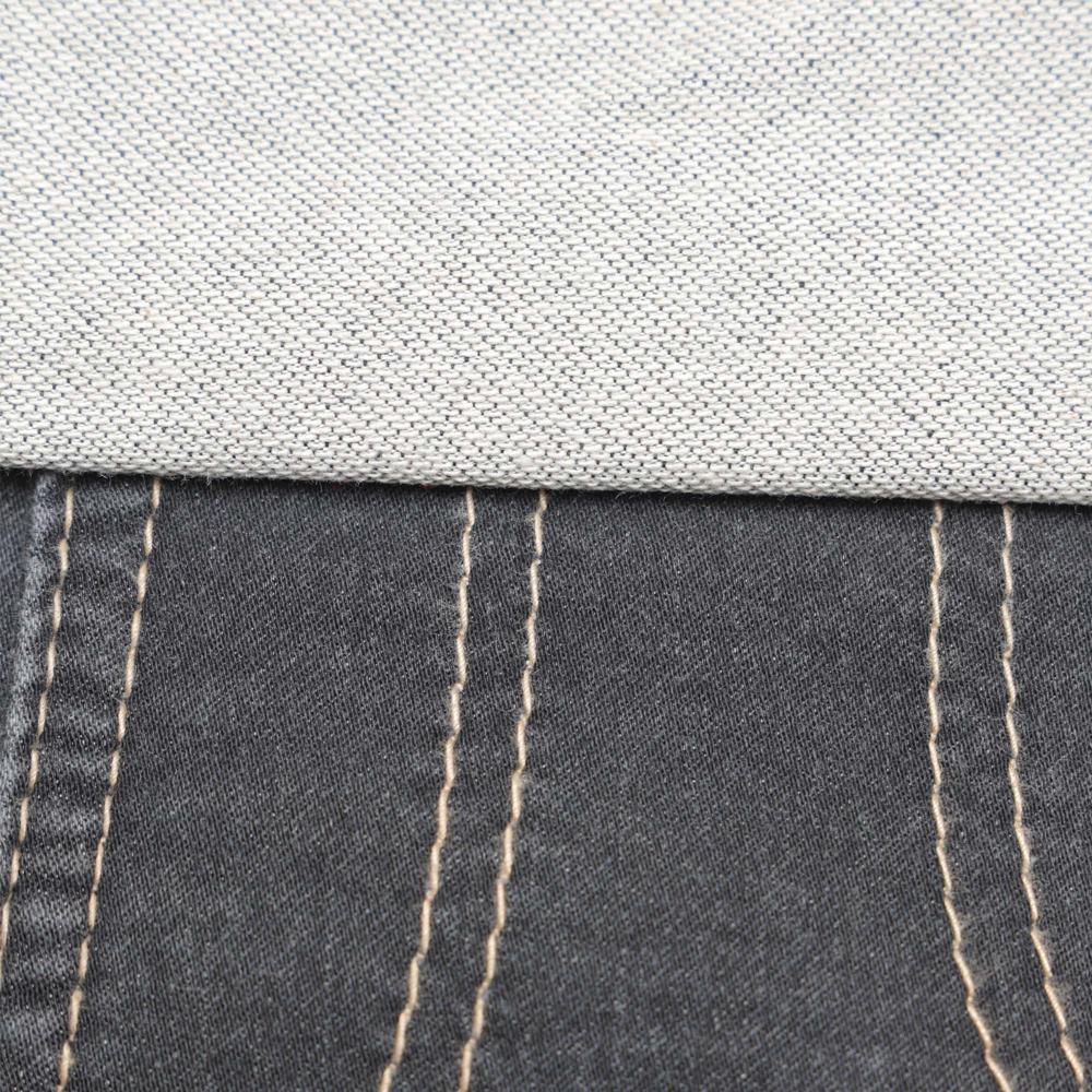 13.5 Ounce Black Cotton by Cotton Knitted Lycra Sulphur Denim Fabric