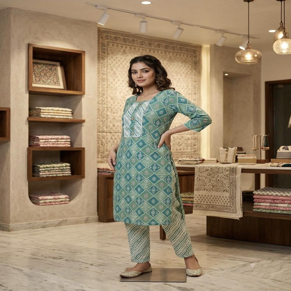 Cotton Kurti pant set