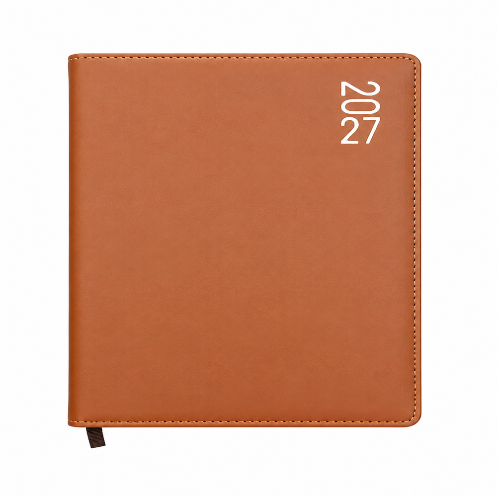 A5 Faux Leather Executive Diary 2027 Brown