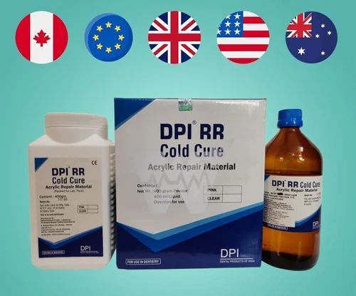 DPI RR Cold Cure 110g Powder Denture Base Resin - Pink