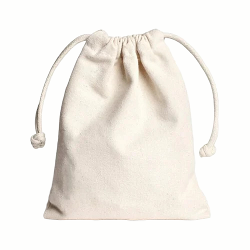 Cotton Drawstring Bag - Color: Natural