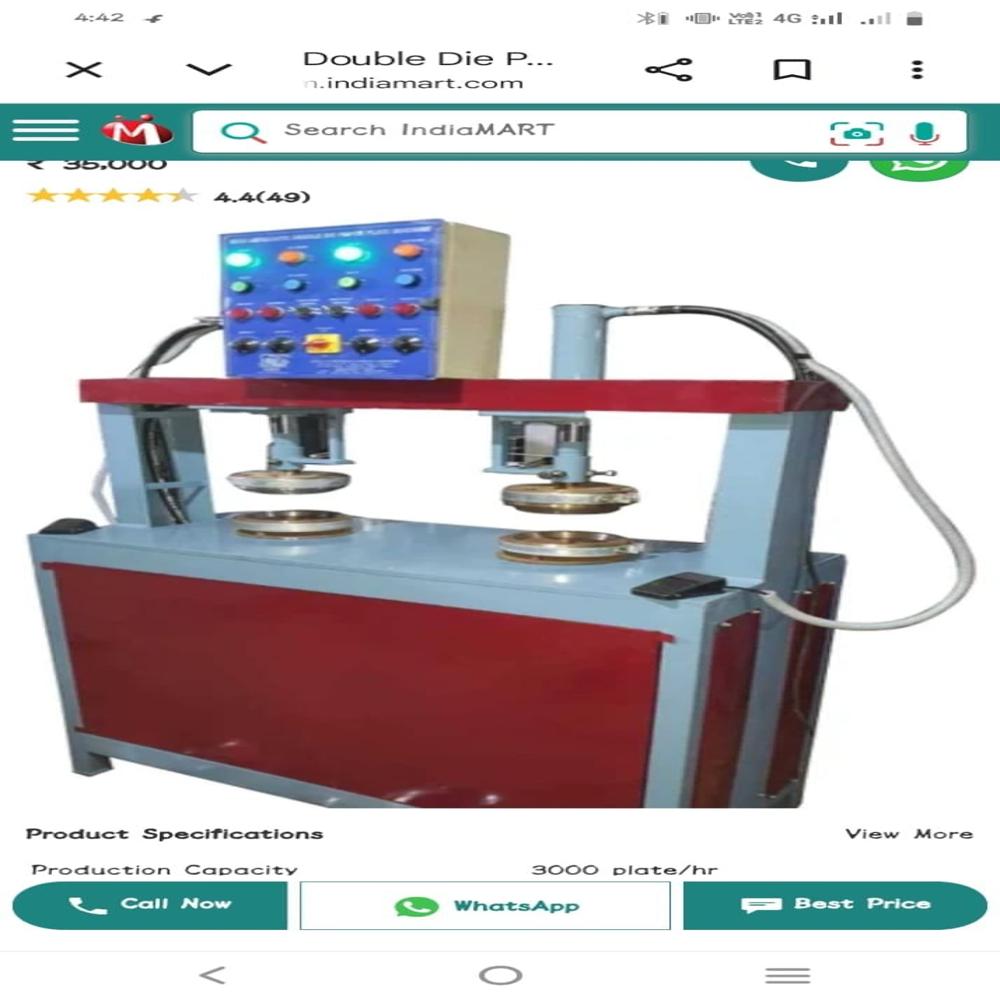 Hydraulic Semi-Automatic Double Cylinder Double Die Paper Plate Making Machine