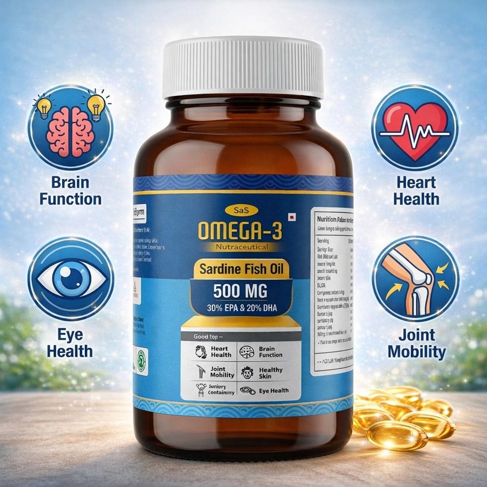 Sas-omega 3 - 30 Capsules Glass Bottle - Additives: Nil