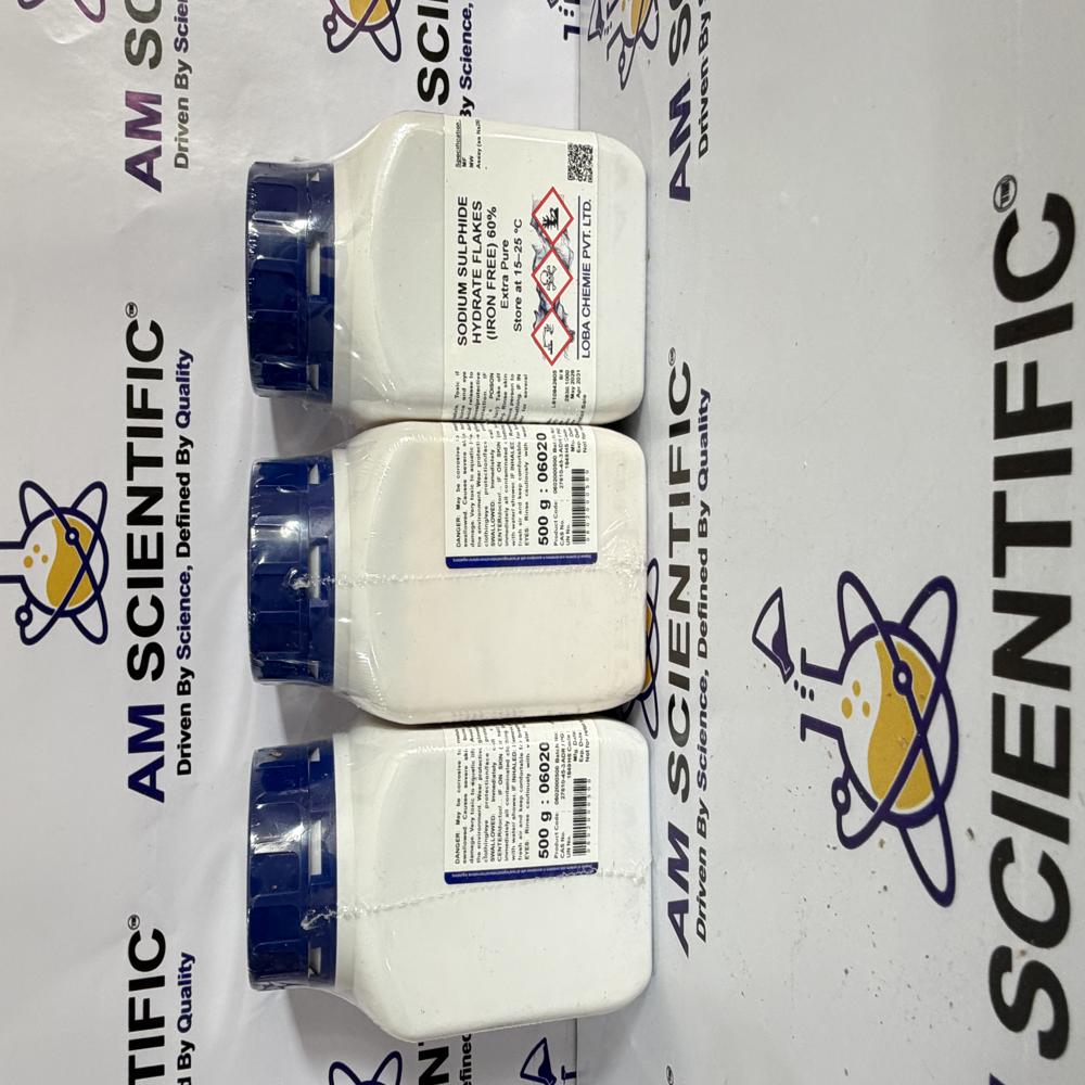 Sodium Sulphide Hydrate Flakes (Iron Free) 60%  Extra pure 500g Loba