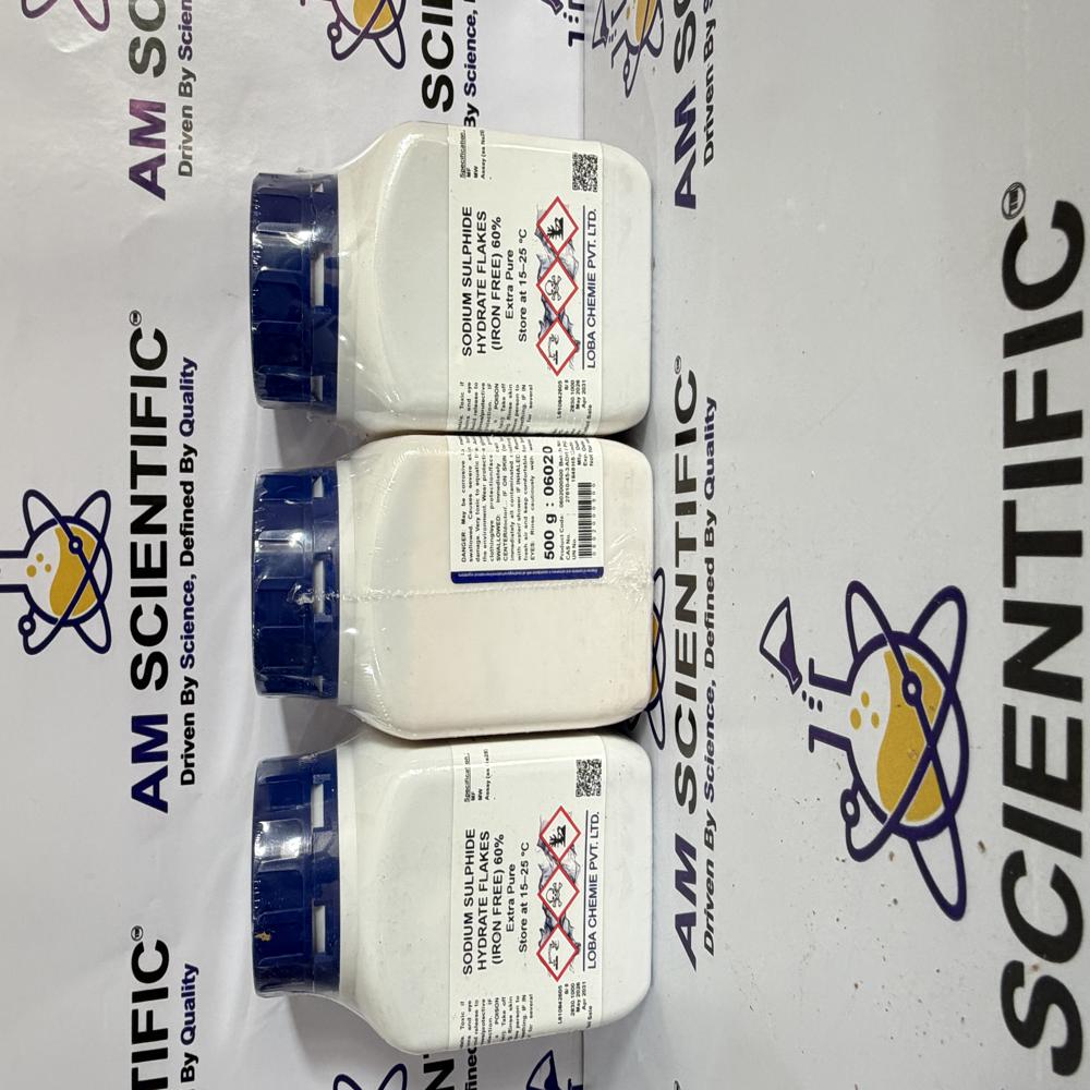 Sodium Sulphide Hydrate Flakes (Iron Free) 60%  Extra pure 500g Loba