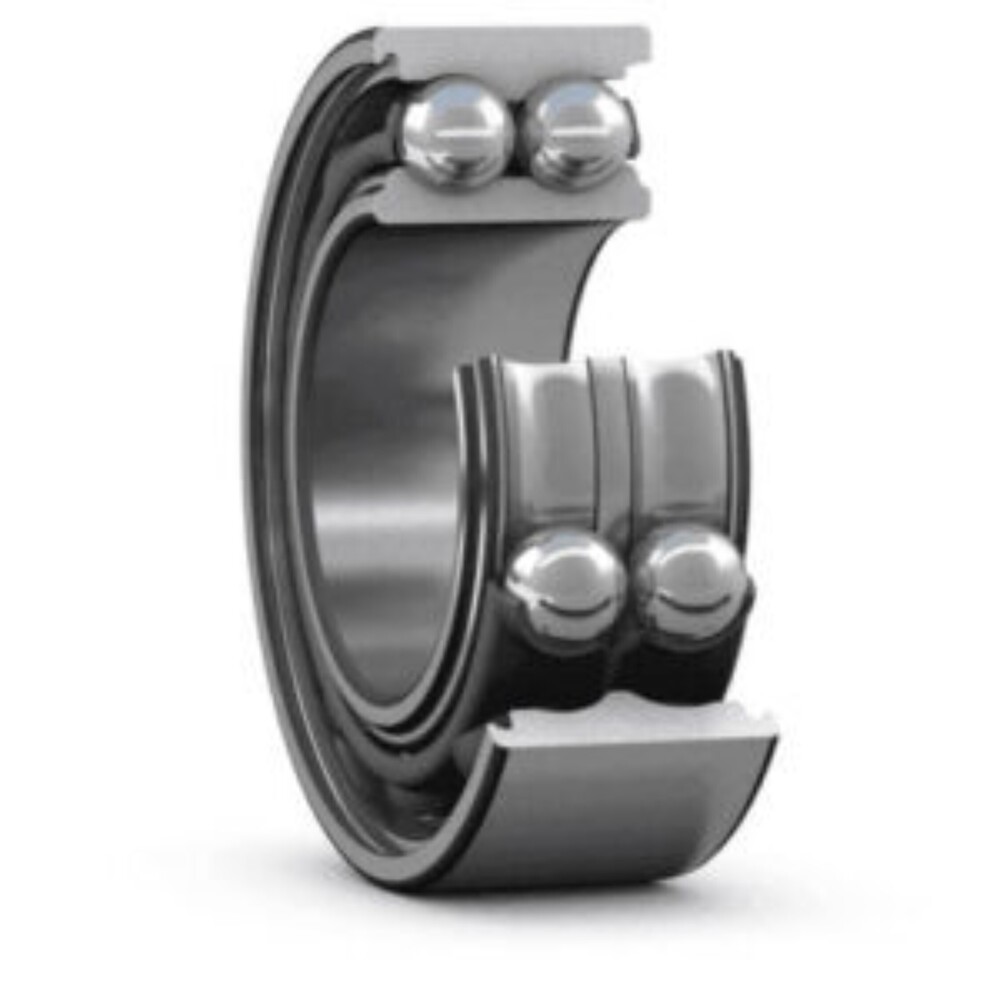 Double Row Angular Contact Ball Bearings - Chrome Steel, 20x47x20.6 Mm, 9000 Rpm | Pressed Steel Cage, Low Vibration, Corrosion Resistant