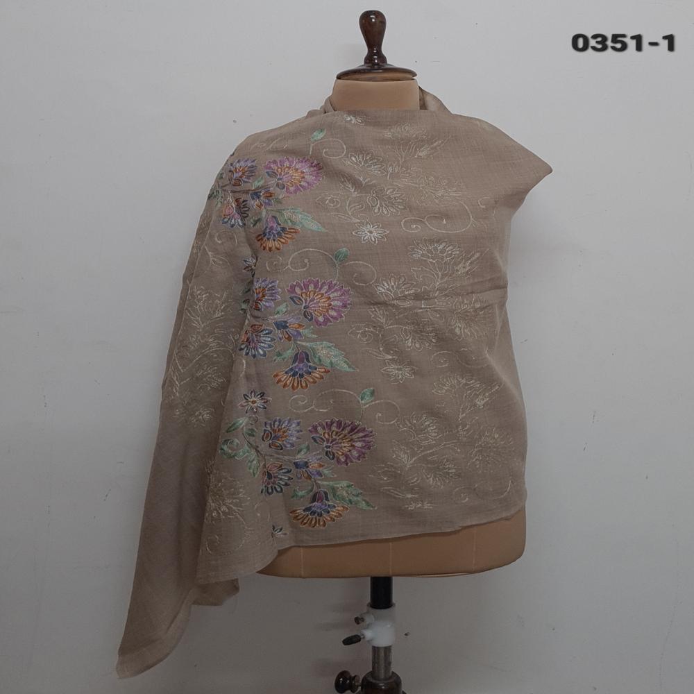 Pure wool zari resham embroidered Palla Stoles
