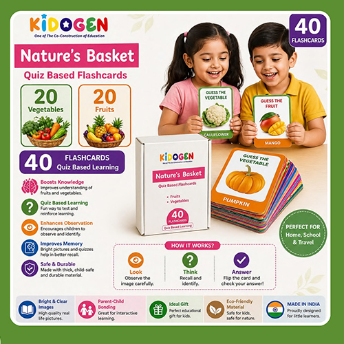 Fruit And Vegetable Quiz Based Flash cards