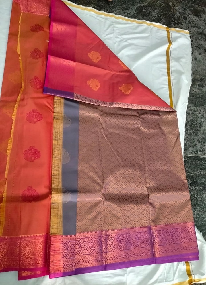 Coral Rose Soft Silk Saree