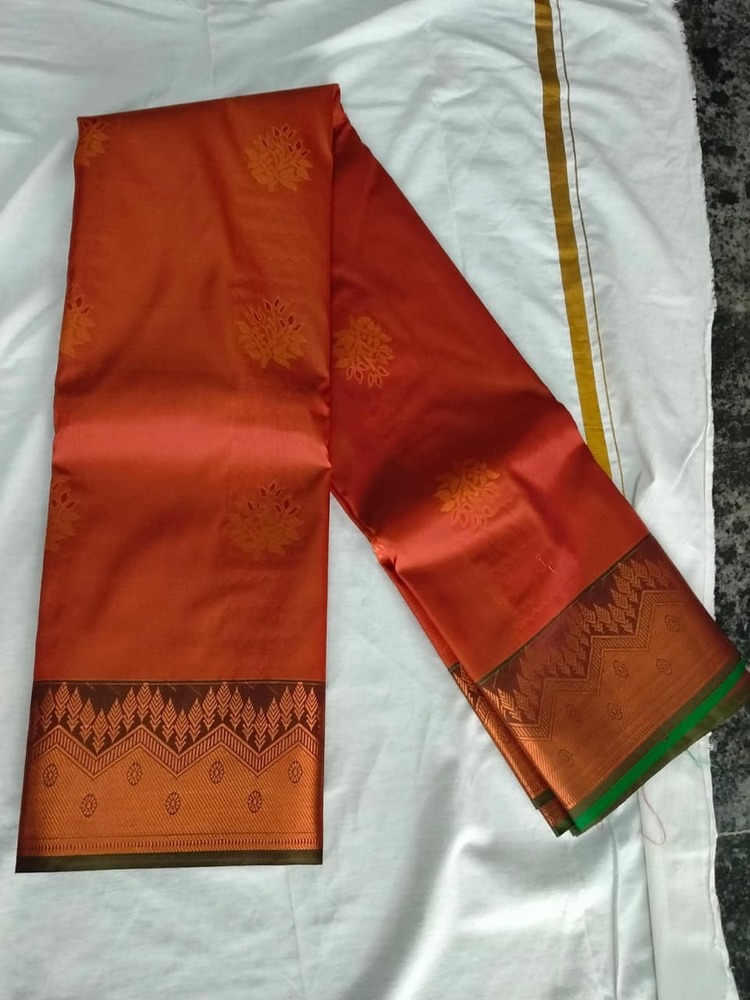 Rust Copper Soft Silk Saree