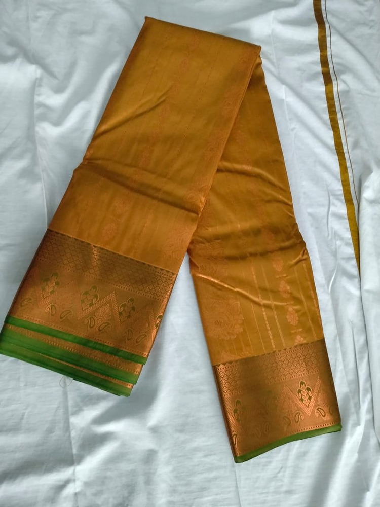 Mustard Gold Soft Silk Saree