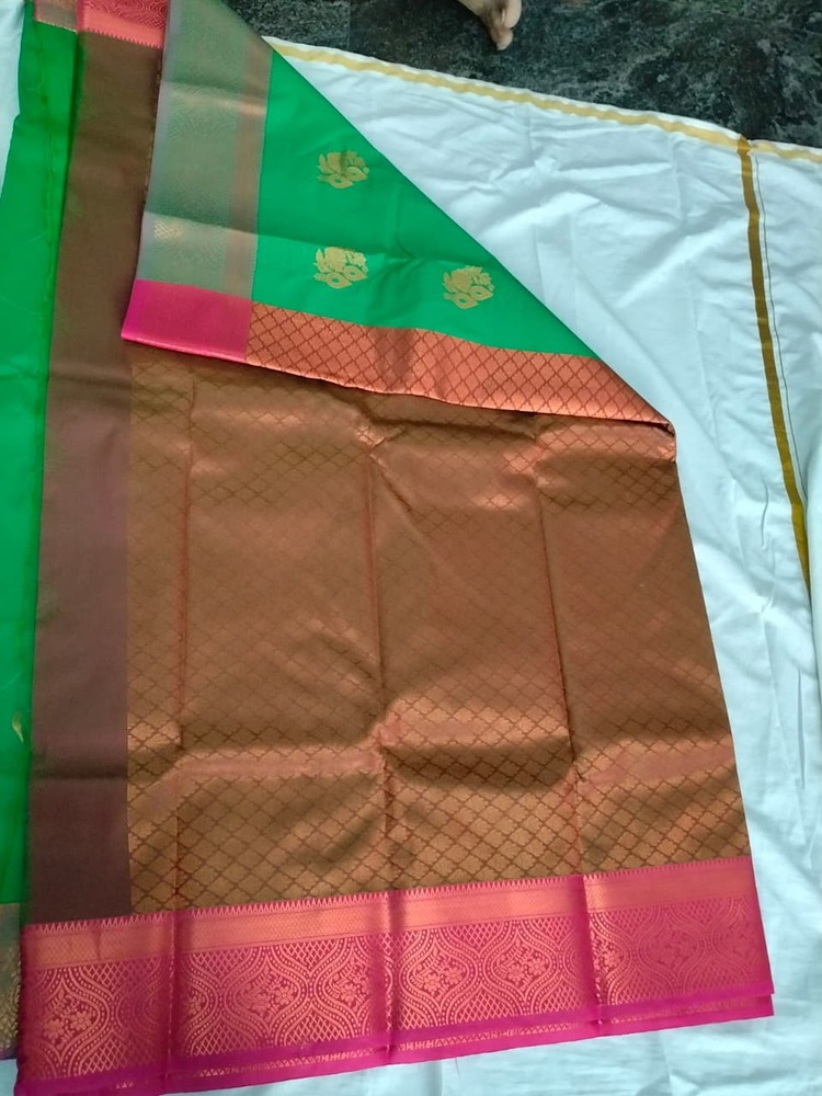 Emerald Green Soft Silk Saree