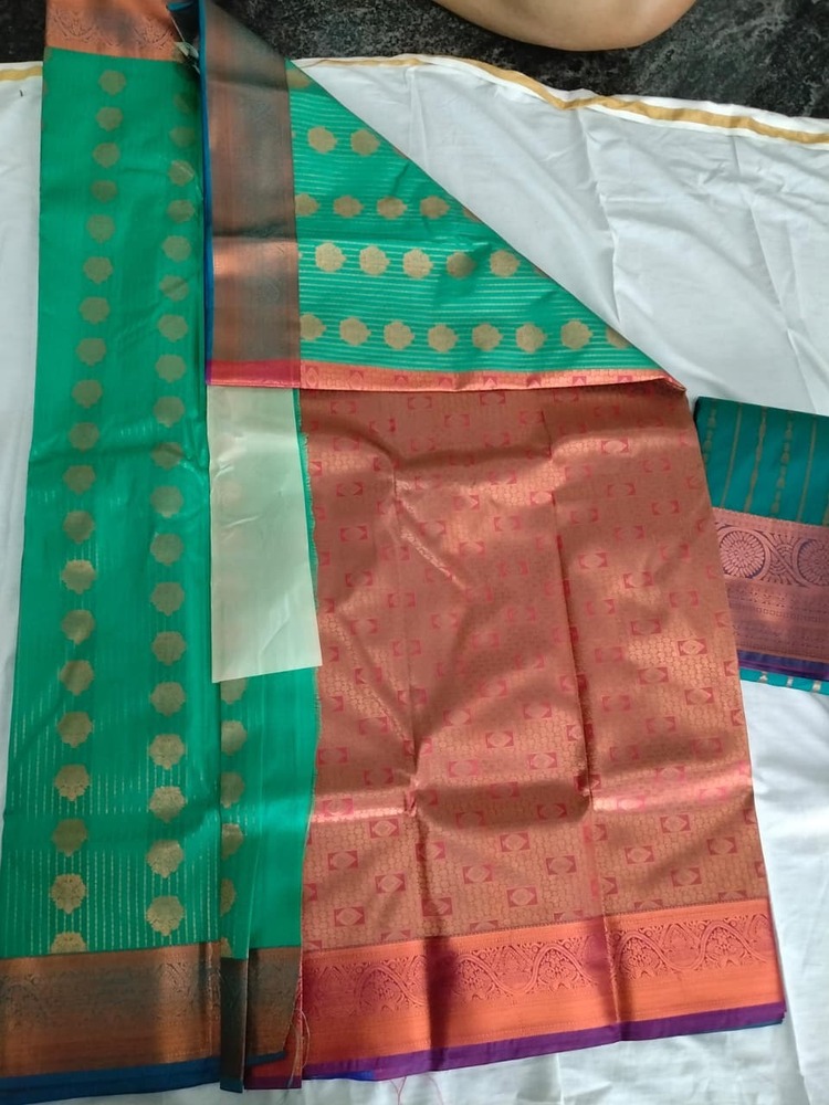 Sea Green Royale Soft Silk Saree