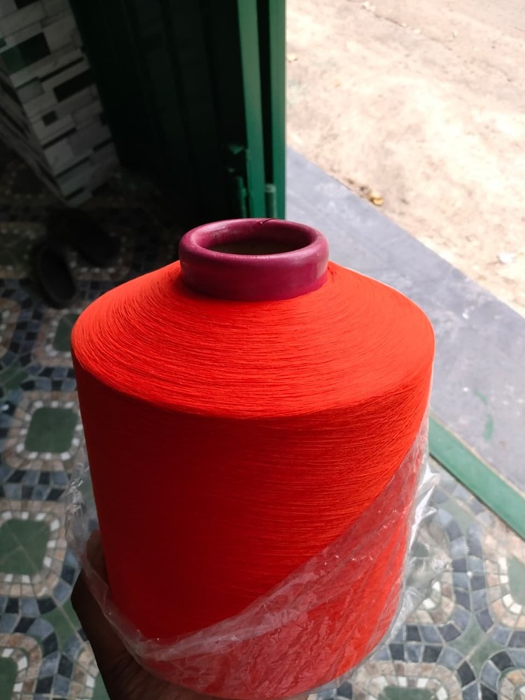 Flame Orange Polyester Vortex Yarn