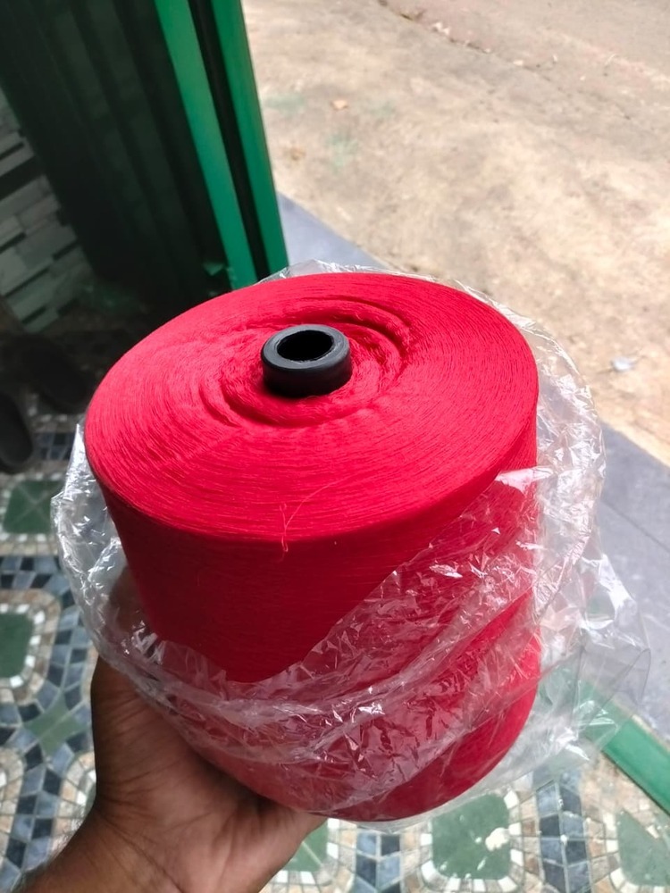 Crimson Red Polyester Vortex Yarn