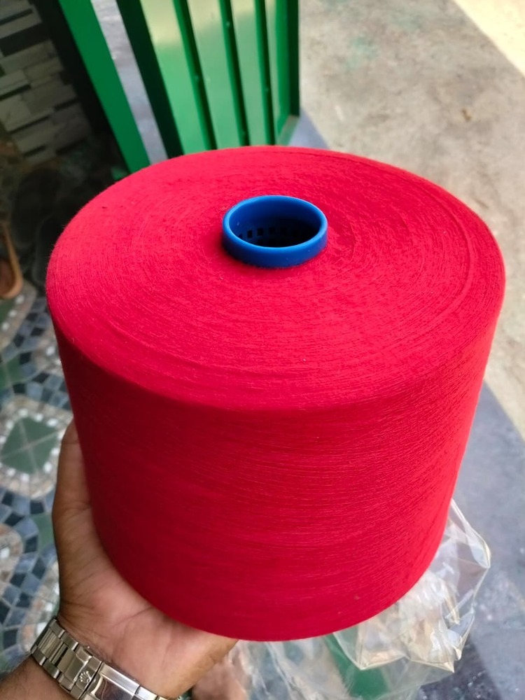 Bright Scarlet Polyester Vortex Yarn
