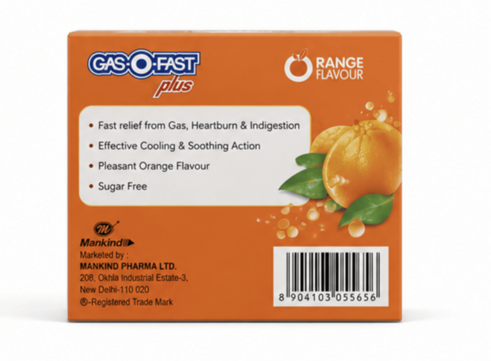 Orange Flavour Tablets For Gas - Brand Name: Gasofast