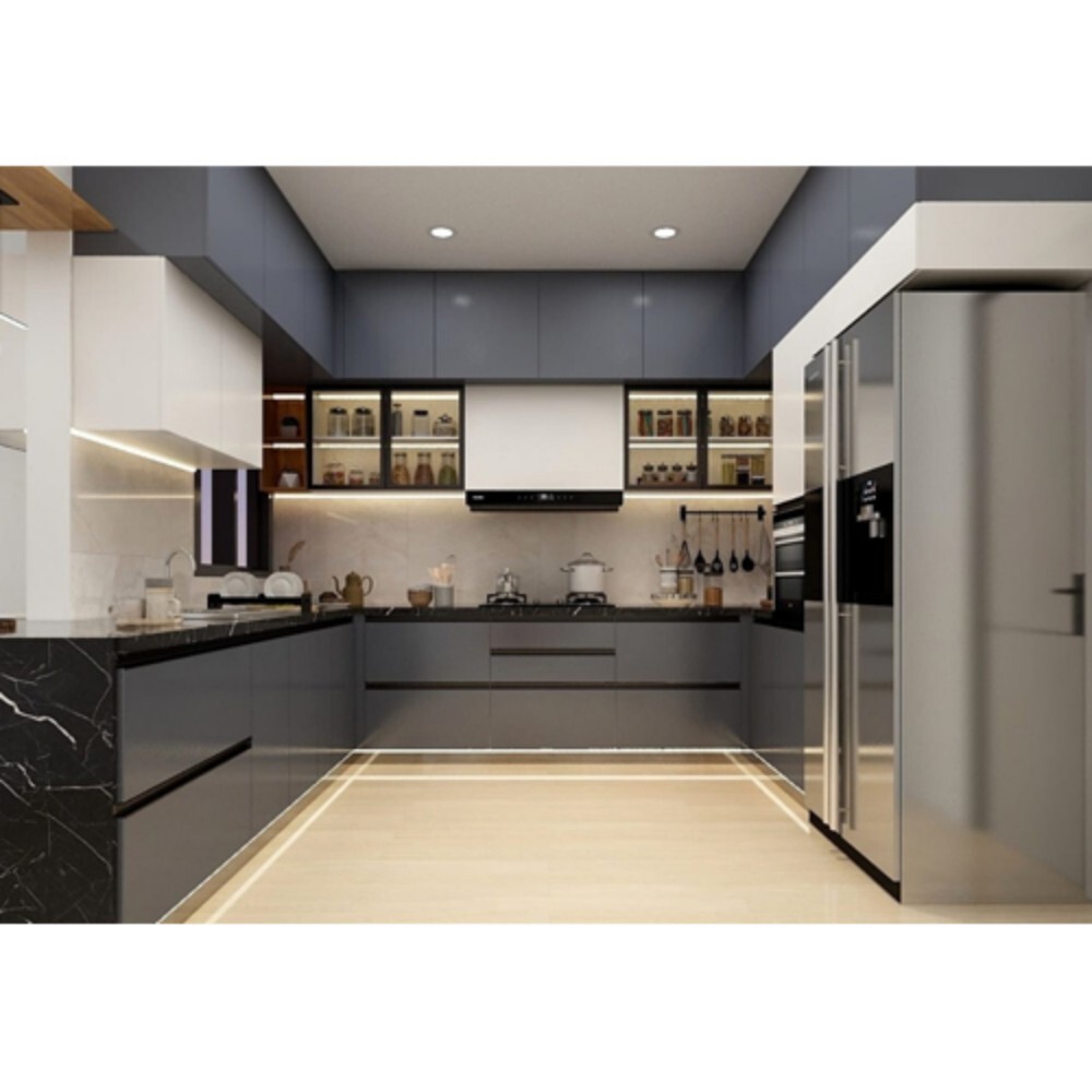 Design Modular Kitchen - Color: Silver
