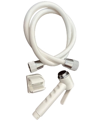 PTMT Health Faucet Spray Gun with Flexible Tube | Toilet Jet Spray | Bathroom Hand Shower | White