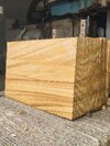Teak wood sand stone slab