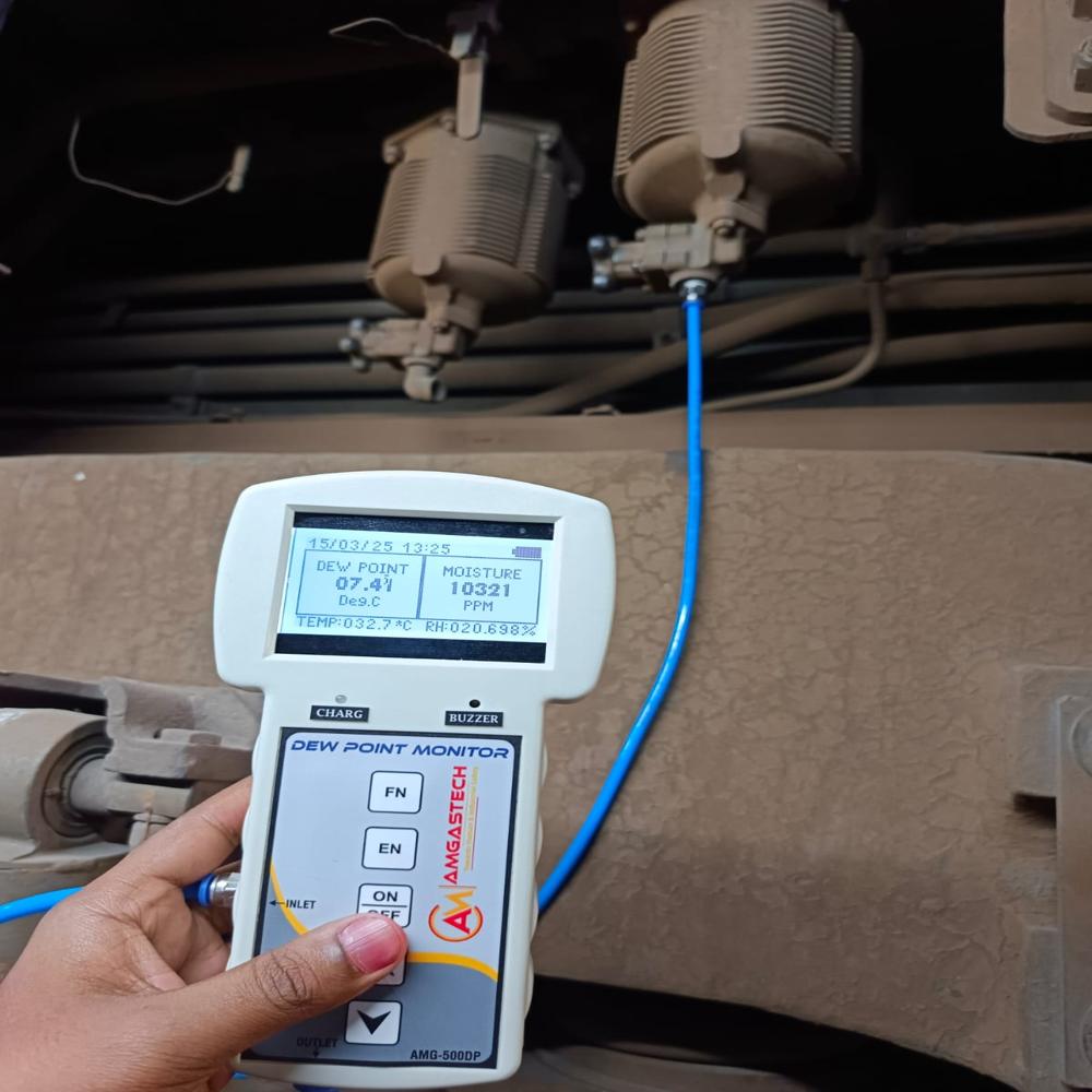 Portable Dew Point Meter - Durable Abs Plastic, 50-60 Hertz Frequency, 55â°c Temperature Range | Digital Display, 2% Accuracy, Battery Powered, 0.500 Kg