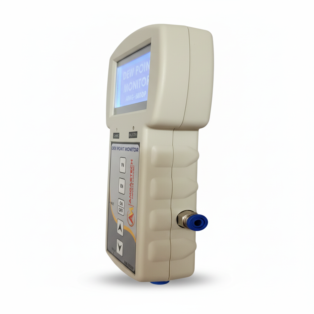 Portable Dew Point Meter - Durable Abs Plastic, 50-60 Hertz Frequency, 55â°c Temperature Range | Digital Display, 2% Accuracy, Battery Powered, 0.500 Kg