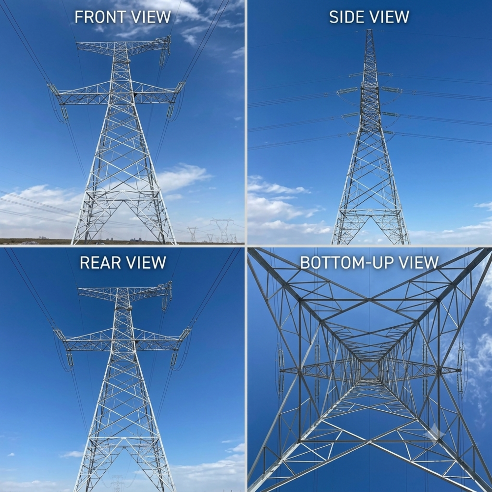 Mild Steel Transmission Line Tower 33 kv
