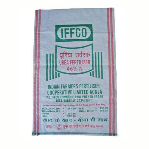 50Kg Hdpe Fertilizer Bag - Color: White
