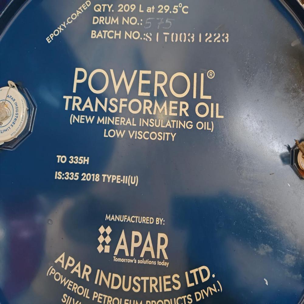 Is335 Apar Power Oil - Ash %: Nil