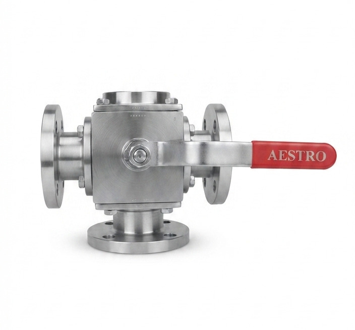 3 Way Flanged End Ball Valve