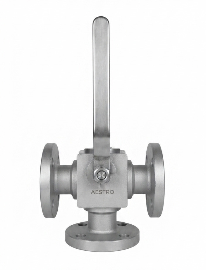 3 Way Flanged End Ball Valve