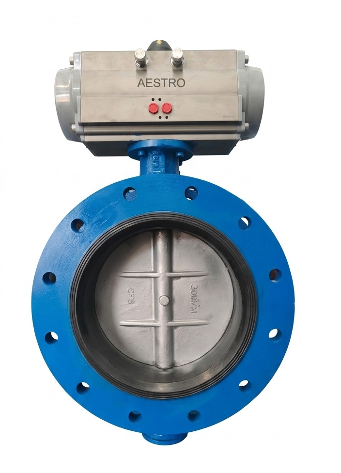 Pneumatic Double Flanged Butterfly Valve