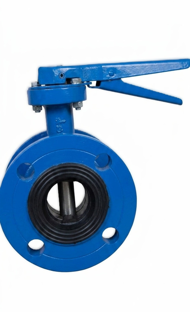 Lever Operated Double Flanged Butterfly Valve