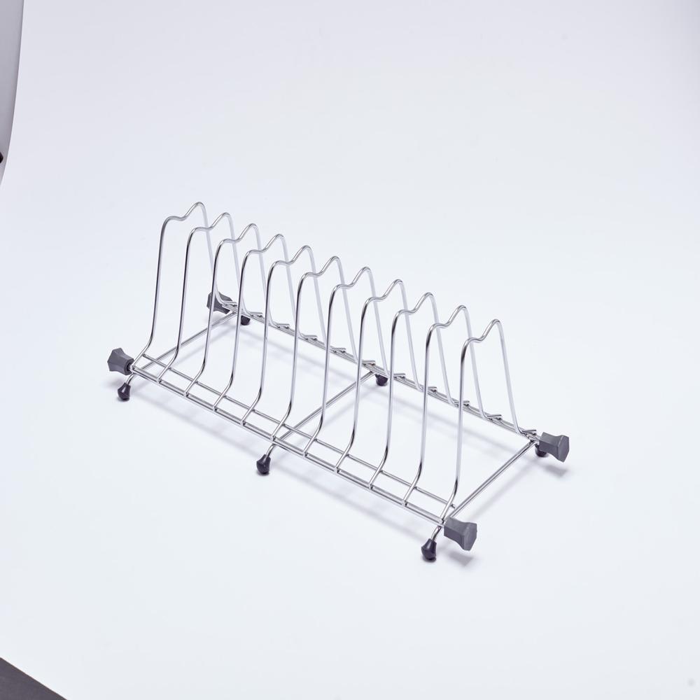 Thali Rack Wire Basket - Stainless Steel, Chrome Plated, 20-24 Inch Depth | Rust Resistant, Silent Operation, Modular Cabinet Fit