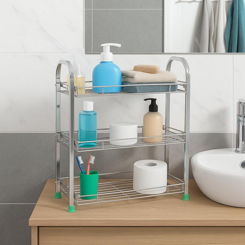 Multipurpose Stainless Steel Rack - Color: Silver
