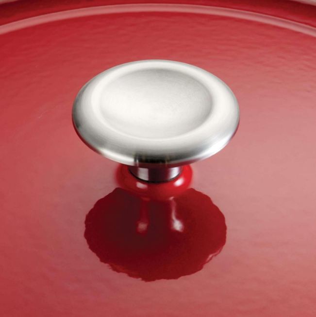 TRAMONTINA BESTOW COVERED ROUND DUTCH OVEN RED COLOUR
