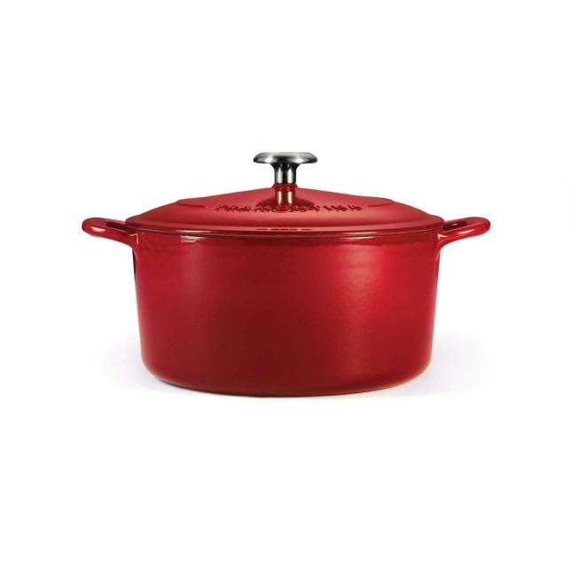 TRAMONTINA BESTOW COVERED ROUND DUTCH OVEN RED COLOUR