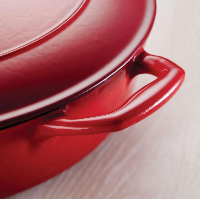 TRAMONTINA BESTOW COVERED ROUND DUTCH OVEN RED COLOUR
