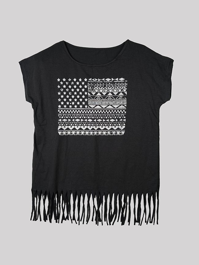 W13673 Ladies Tassel Tops